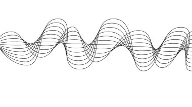 Uzayda pürüzsüz, parlak çizgiler. Yeni soyut arkaplan. 3d