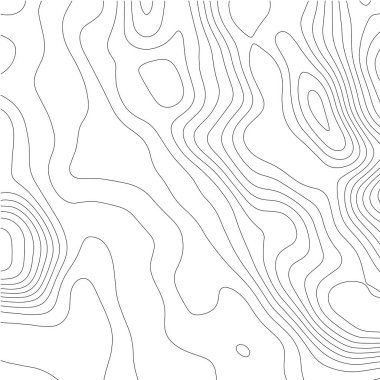 Contour vektör illüstrasyonu. Soyut topografik harita arkaplanı. Coğrafya şeması.