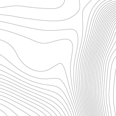 Contour vektör illüstrasyonu. Soyut topografik harita arkaplanı. Coğrafya şeması.