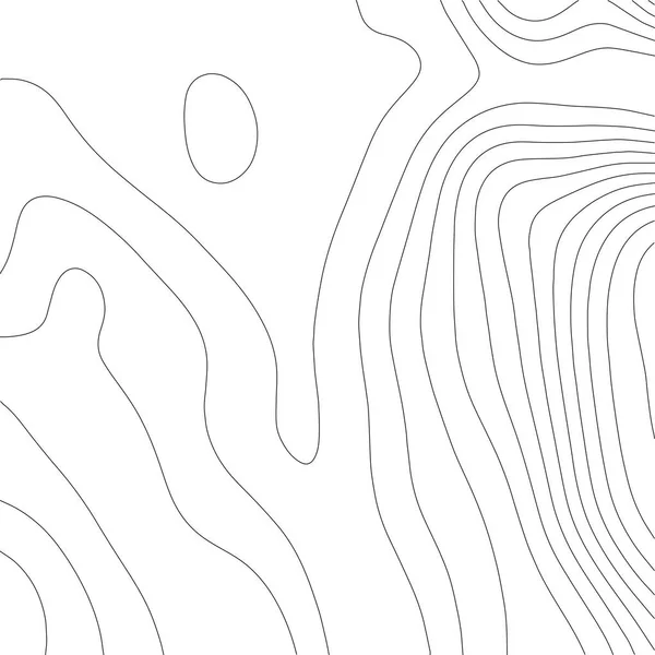 Illustrazione vettoriale del contorno. Sfondo astratto della mappa topografica. Schema geografico. — Vettoriale Stock