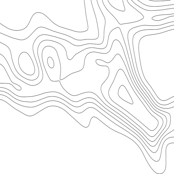 Contour vektör illüstrasyonu. Soyut topografik harita arkaplanı. Coğrafya şeması. — Stok Vektör