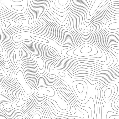 Contour vektör illüstrasyonu. Soyut topografik harita arkaplanı. Coğrafya şeması