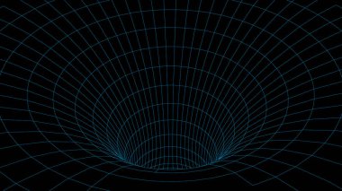 Vektör çizimi. Üç boyutlu koridor örgüsü. Çerçeve tüneli.