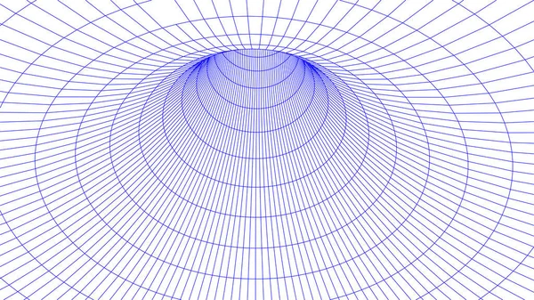 矢量图解 3D走廊网格 框架结构隧道 — 图库矢量图片