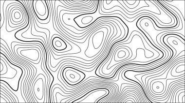 Contour vektör illüstrasyonu. Soyut topografik harita arkaplanı. Coğrafya şeması