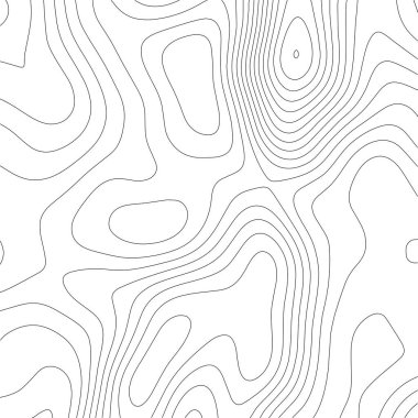 Contour vektör illüstrasyonu. Soyut topografik harita arkaplanı. Coğrafya şeması