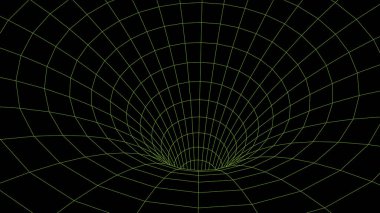 Vektör çizimi. Üç boyutlu koridor örgüsü. Çerçeve tüneli