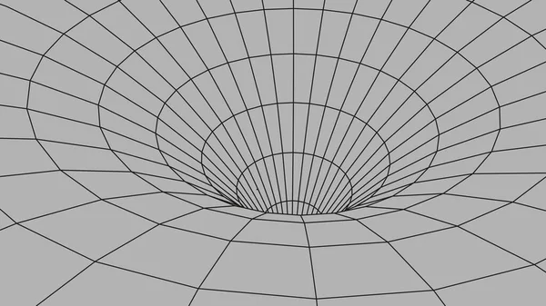 Abstraktní ilustrace. Síť 3D chodby. Tunel rámců. — Stockový vektor