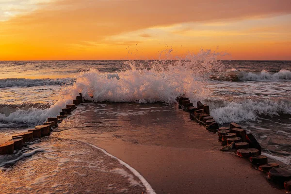 Early sun on the Black Sea coast in Ukraine, Odessa region