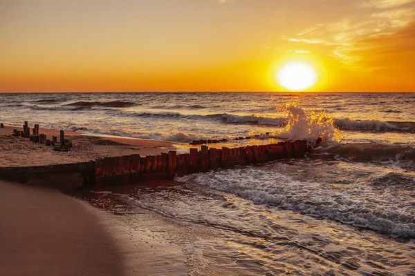 Early sun on the Black Sea coast in Ukraine, Odessa region