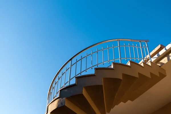 spiral staircase steel inox handrail design element