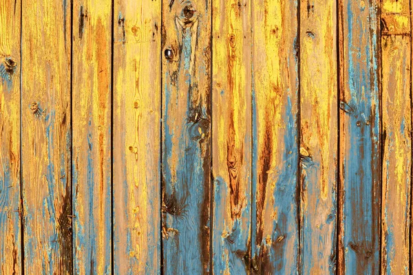 blue color painted old wooden planks texture