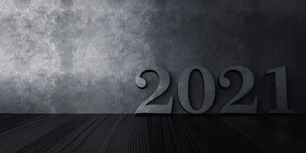 2021 happy new year banner dark light