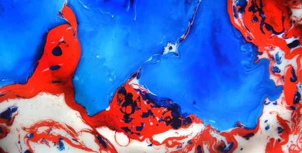 Fotografías Pintura Splash Primer Plano Mezcla Color Abstracto Agua Acrílico — Foto de Stock