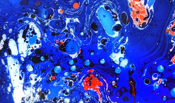 Fotografías Pintura Splash Primer Plano Mezcla Color Abstracto Agua Acrílico — Foto de Stock