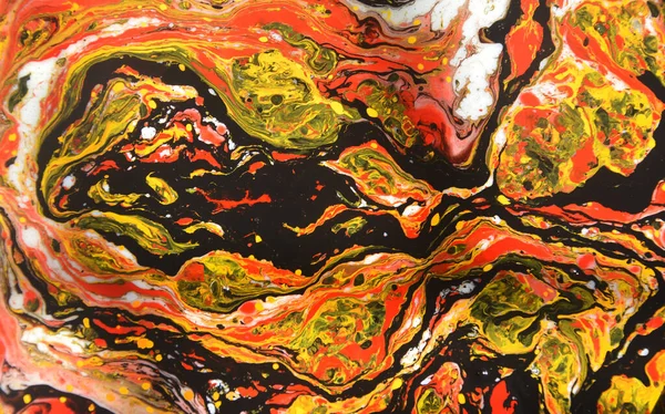 Rozstřik Barvy Detailní Abstraktní Barevné Mísení Vody Akrylu Oleje Mléka — Stock fotografie
