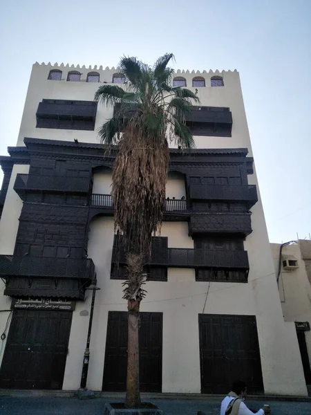 Old Home 'un önündeki palmiye ağacı. 