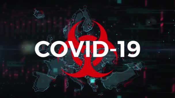 Covid 19 Outbreak Europe Map Corona Virus — Stock video