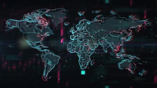 コヴィド19世界地図コロナウイルス — ストック動画