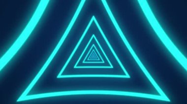 Soyut fütüristik tüneldeki uçuş animasyonu ile soyut arkaplan