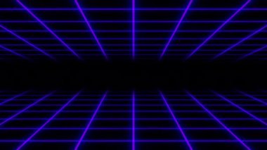 1980 'lerin buhar dalgası tarzı neon ızgarası üzerinde çalışan (elektriklendirilmiş alan)).