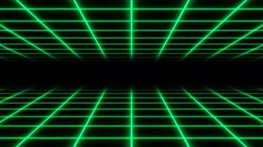 1980 'lerin buhar dalgası tarzı neon ızgarası üzerinde çalışan (elektriklendirilmiş alan)).