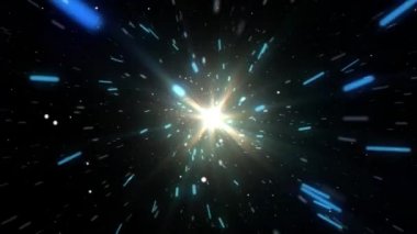 Soyut yaratıcı kozmik arka plan. Başka bir galaksiye hiper atlama.