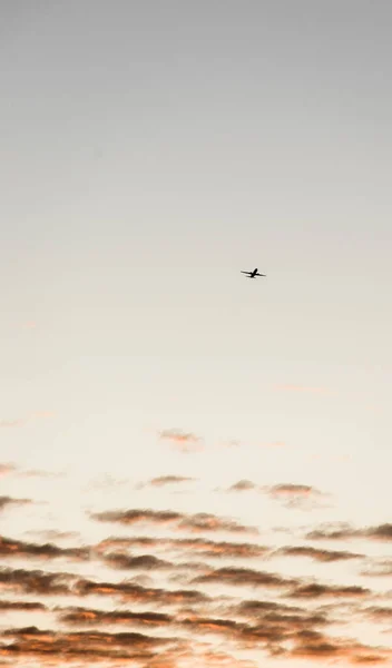 Aereo Che Vola Nel Cielo Decollato Dall Aeroporto Internazionale Perth — Foto Stock