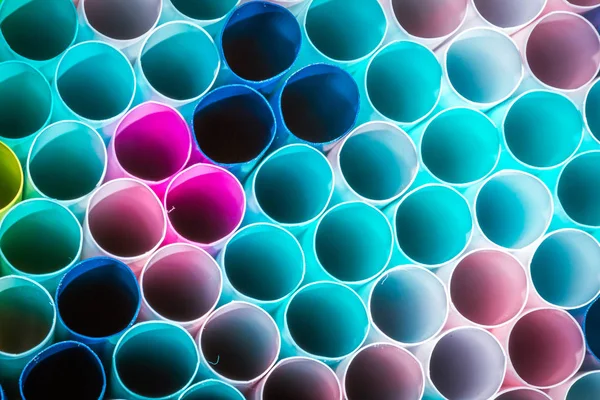 Macro photo of plastic drink straw.concept of recycling to conserve the environment