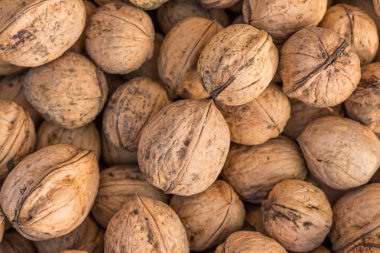 Ceviz. Tam ceviz arkaplanı. Çok fazla ceviz var. Ceviz dokusu.