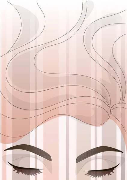 Beautiful Eye Correction Eyebrows Hair Background — Stock Vector