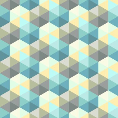 Yumuşak tonlu kusursuz pastel altıgen geometrik desen. Modern soyut arkaplan kumaş, duvar kağıdı veya dijital tasarım için ideal.
