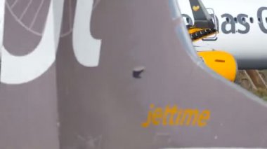 Thomas Cook Airbus A321 OY-TCF Funchal Havaalanı Taksi Bir Thomson uçağının arkasında