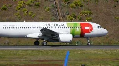 Madeira Funchal Havalimanı 'ndan TAP Portekiz Kalkış Airbus A320