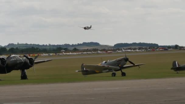 Curtiss P-36 Hawk United States Army Air Forces II Wojna światowa Samolot myśliwski — Wideo stockowe