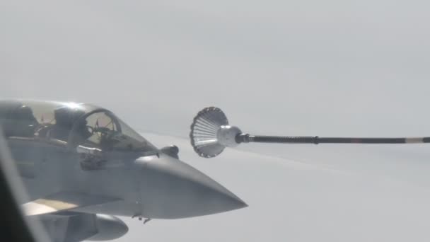 Eurofighter Typhoon Středozemní Vzduchové tankování — Stock video