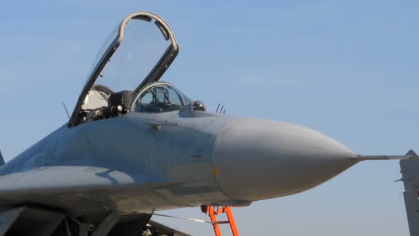 Nez de la Russie socialiste Avion de chasse MiG 29 de l'URSS Fulcrum Force aérienne serbe — Video