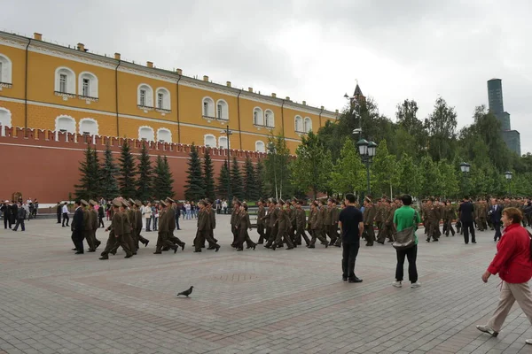 Północnokoreańscy żołnierze w Moskwie — Zdjęcie stockowe