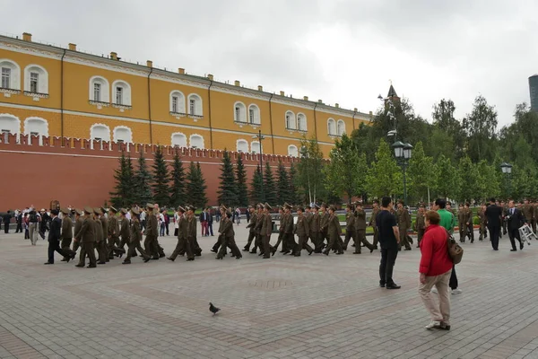 Północnokoreańscy żołnierze w Moskwie — Zdjęcie stockowe