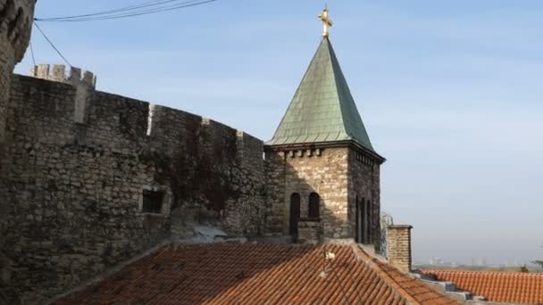 聖ペトカ教会,パラチェバ,ベオグラードの上都市要塞Kalemegdan — ストック動画
