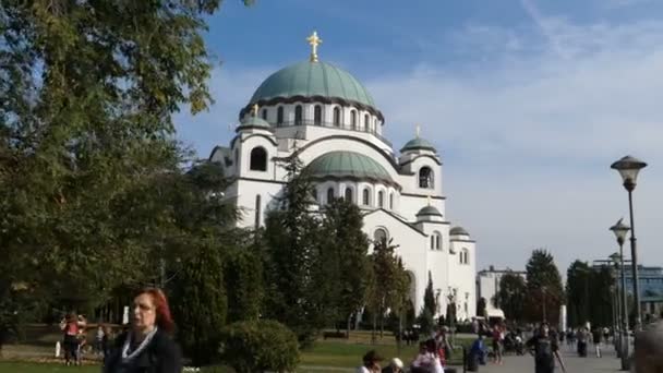 ベオグラードの聖サヴァ大聖堂は世界最大の正教会 — ストック動画