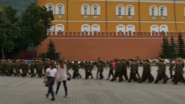 Στρατιώτης της Βόρειας Κορέας. Pyongyang Δικτάτορας Kim Jong Un Τεράστιος Κορεατικός Λαϊκός Στρατός. — Αρχείο Βίντεο