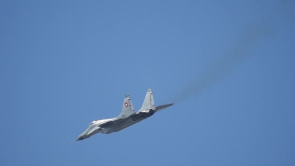 Mikoyan MIG 29 Dayanak Yüksek Performans Sola Dönüşü — Stok video