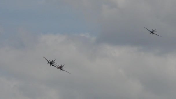 Supermarine Spitfire of Royal Air Force RAF in Flight. — Stock Video