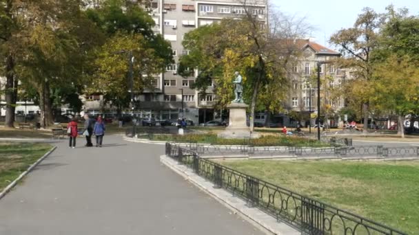 Studentski Park, Academic Park, Studentski Trg, Students Square, Bělehrad — Stock video