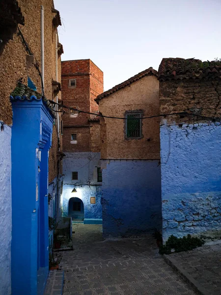 Old Street Chefchaouen Morocco — стоковое фото