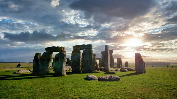 Stonehenge Neolitisk stencirkel, Amesbury, Wiltshire, Storbritannien Stockbild