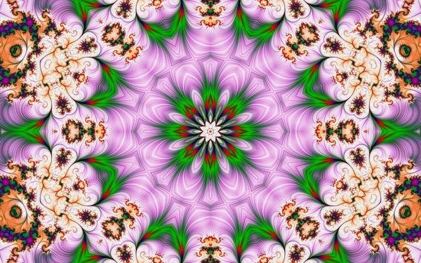 Fundo Abstrato Brilhante Colorido Com Fractais Forma Uma Flor Para Fotos De Bancos De Imagens