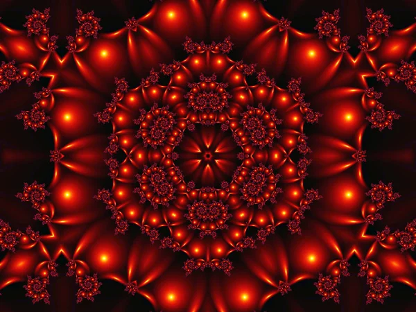 Yaratıcı arka plan kırmızı bir mandala 3d performans ile