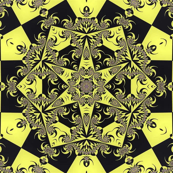 yıldız ve süsleme ve Fraktal spiraller ile güzel soyut doku